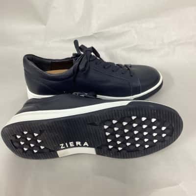 Ziera Alto XF ZR Navy Leather Zip Up Shoes 39