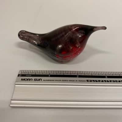 Tasmanian Red Glass Bird Paperweight 