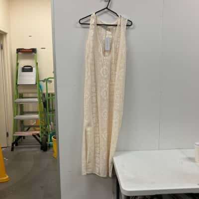 Seafolly Women’s Crochet Maxi Cover Up Size AU XS/UK 8
