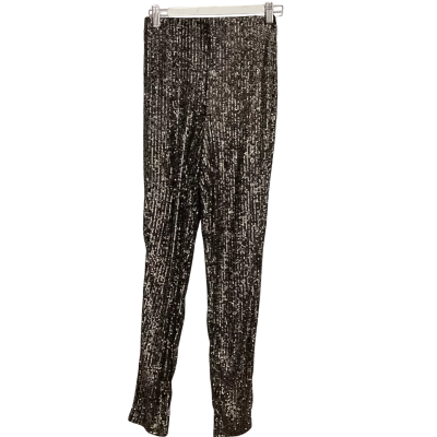 Sass & Bide Lost In Space Sequinned  Size XS Leggings Black  / Silver 
