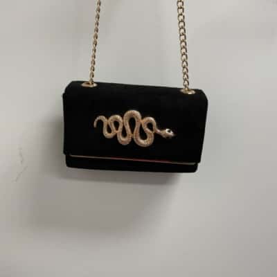 Colette Hayman Women’s Super Cute Snake Evening Bag Black hi/Gold 