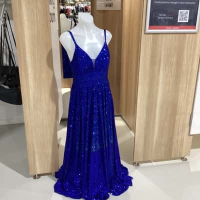 Electric Blue Anissa Sequin Formal/Party Long Gown Size 12