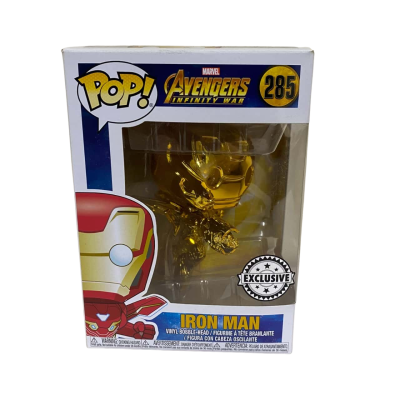 Pop! Vinyl Bobble Head. Avengers Infinity War: Iron Man, Chrome Gold