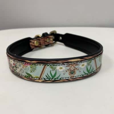 BNWOT Camilla Boho printed Leather Dog Collar Med/Large