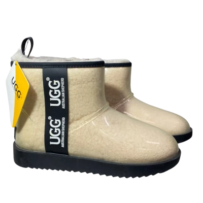 UGG “Ava” Clear Coated Wool Rain Boots Size 9 