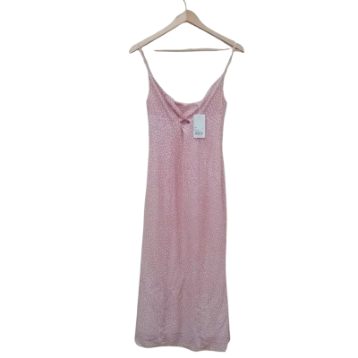 Womens Kookai Mini Dress Peach / Polka Dot / White Size 36 NEW WITH TAGS