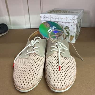Rollie Womens Size 37 Sandals Beige with replacement laces