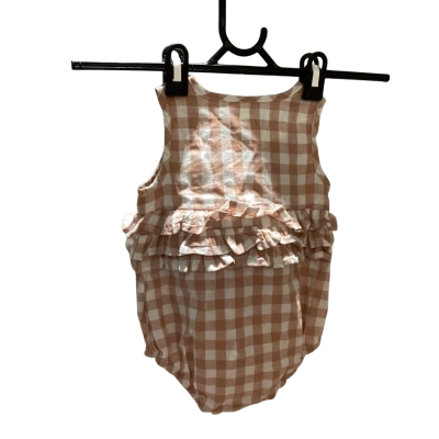 Seed Heritage Kids  Size 00 / 3-6m Onesie Gingham RRP $39.95