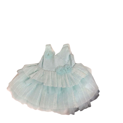'R Beauty' Girls Size 1-2years Dress Blue / White Dance/Special Occasion - NEW