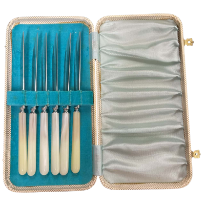 Vintage George Butler & Co. Mother of Pearl Handled Knives In Original Box