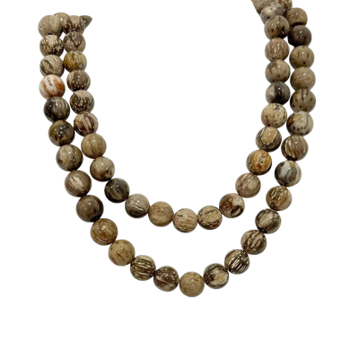 Large Brown Crystal Gemstone Necklace 