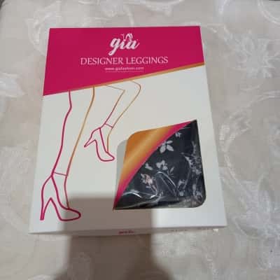 BNWT  Womens Designer Legging Size L / XL Black  / White 