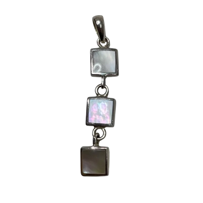 Womens Pendant Sterling Silver 925/White Mother of Pearl