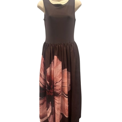 Style Cheat Womens  Size 12 Midi Dress Brown / Pink  