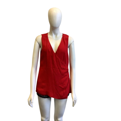 BNWT C/MEO Collective Women's Size M Sleeveless Blouse Red 