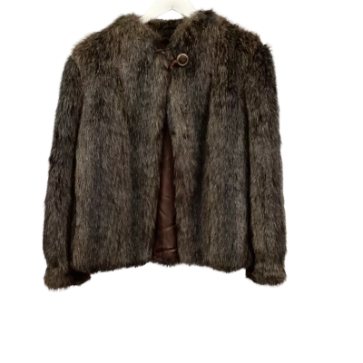 Womens Size 12 Faux Fur Coat 
