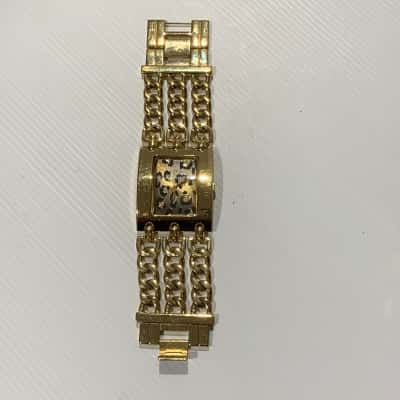 GUESS "Mod ID" Gold Chain Watch with Leopard Dial