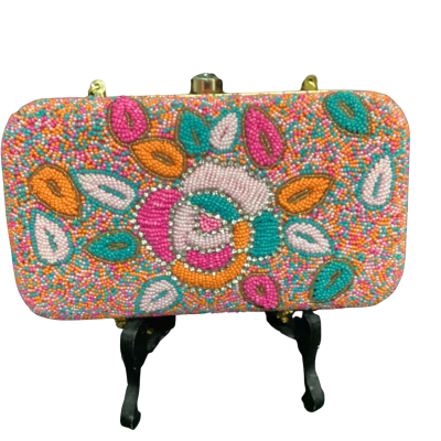 Alannah Hill Glass Beads Clutch Multicoloured 