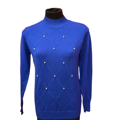 Noni B Womens  Size XS Blue Jumper with Pearl Beading