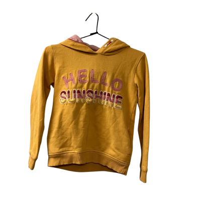Fat Face Kids Girls Size 9/0 Hoodie in Mustard / Pink  