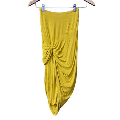 Donna Karan Womens Size S Mustard Knotted Skirt