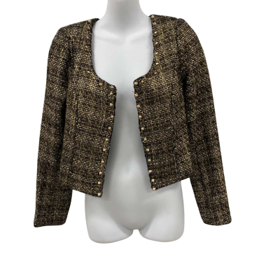  Lumier Size S Cropped Jacket Black  / Gold 