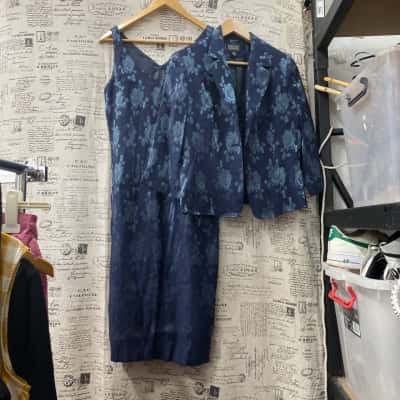  Womens Brown Sugar Collection Size 10 Blue / Navy Blue Dress & Coat
