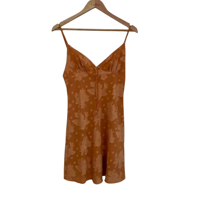 Kiss The Sky Womens  Size M Floral Dress / Mini Dress / Shoestring Strap Dress Floral / Orange 