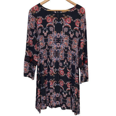 Kachel Size 12 Navy Blue / Multicoloured Floral Dress
