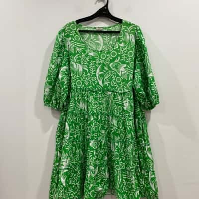 Adrift Womens  Size XXL Babydoll Dress Green 