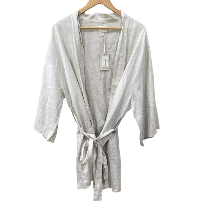 Nude Lucy Linen Lounge Robe in Natural Stone Colour – Size M/L