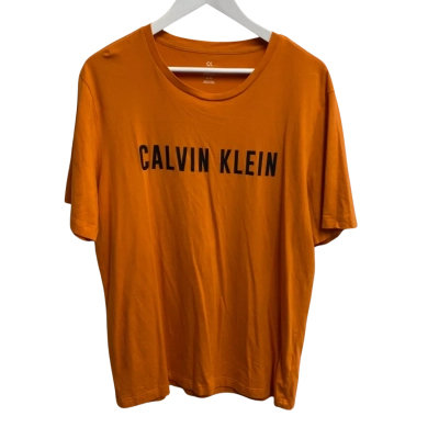 Calvin Klein Mens  Size XL Short Sleeve T-shirt Orange 