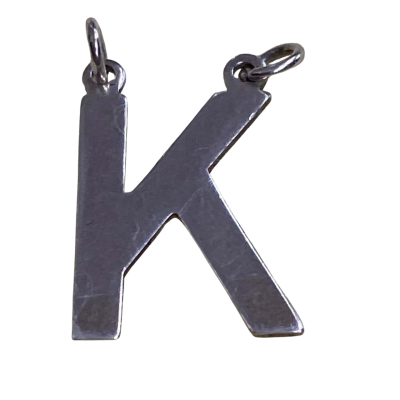  Womens silver letter K Pendant 1.5x3cm