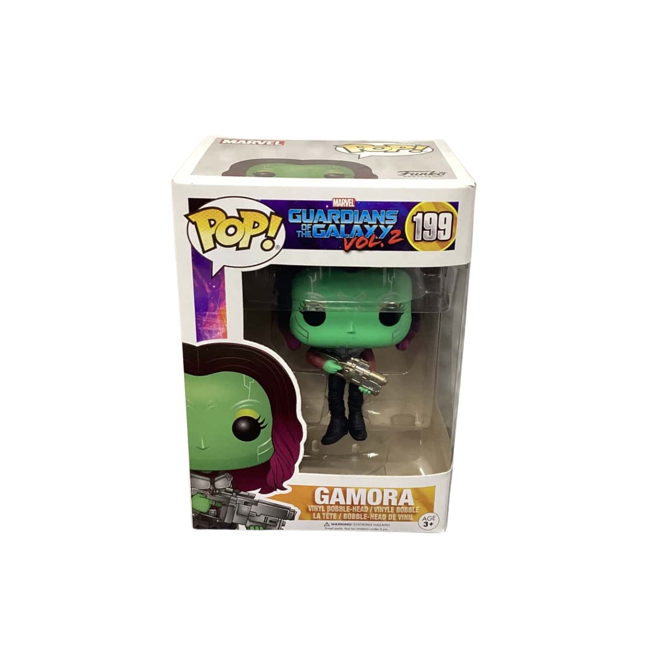 Karen Gillan as Nebula with Gamora in Guardians of the Galaxy Vol. 2 Black Light Target Exclusive (SWAU) Signed Funko POP! 2-pk with Character Name