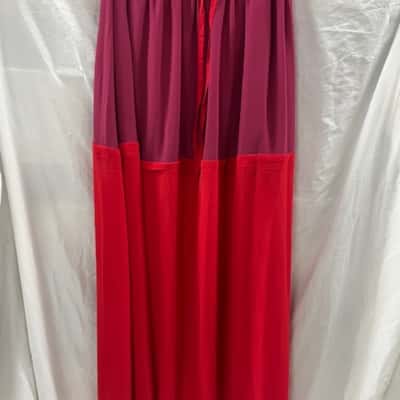 Junk Clothing maxi skirt red/purple Size L