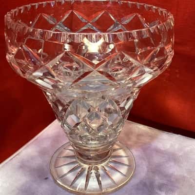 Vintage Cut Crystal Pedestal Vase/Urn