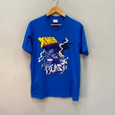 Marvel Mens  Size L Short Sleeve T-shirt Blue 