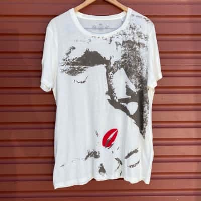 Politix Mens Size XXXL White Lagos Print Short Sleeve T-shirt 