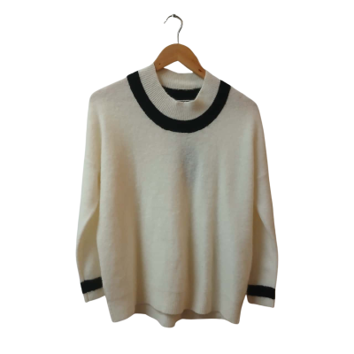 Cable Melbourne Womens  Size S Ellie Jumper Black  / Cream 