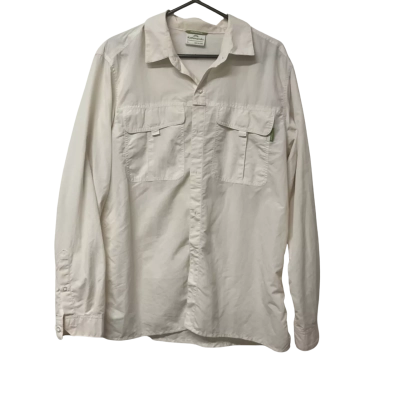 Mens Kathmandu Size L Long Sleeve Shirt White 