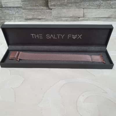 the salty fox Unisex  malanese apple Watch seris 7 band Other / Rose Gold 