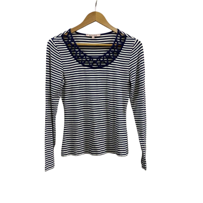 Review Womens  Size 8 Striped Long Sleeve Top 