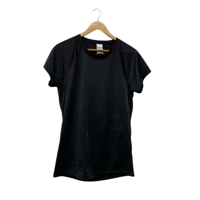 Tahwalhi Womens  Size 16 Petite Sports/Sun  Top Black  