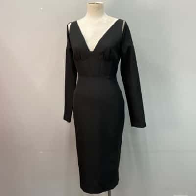 Bianca and Bridgett Womens  Size 10 Midi Dress Black  
