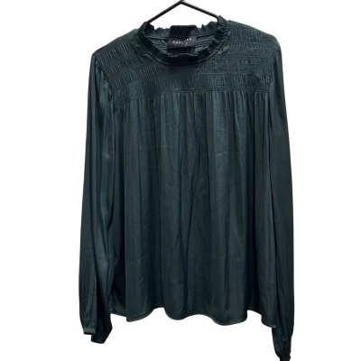 DECJUBA Size 14 Dark Sea Green Long Sleeve Top