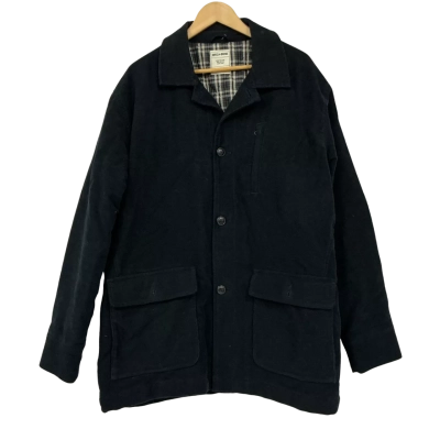 Driza-Bone Construction 100% Cotton Moleskin & Corduroy Jacket Size XL Navy Blue 