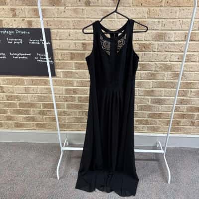 City Chic Womens black lace maxi dress Size 14 / XS 