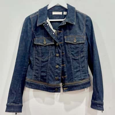 Sass & Bide Denim Jacket w/Zip Detail Size S