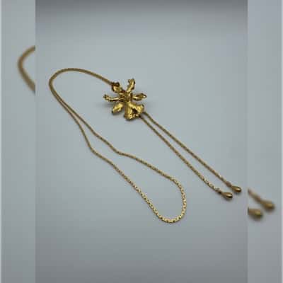 Dipped Orchid Bolo Tie