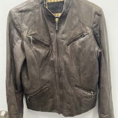 Siricco Mens  Size XL Front Zipper Brown 